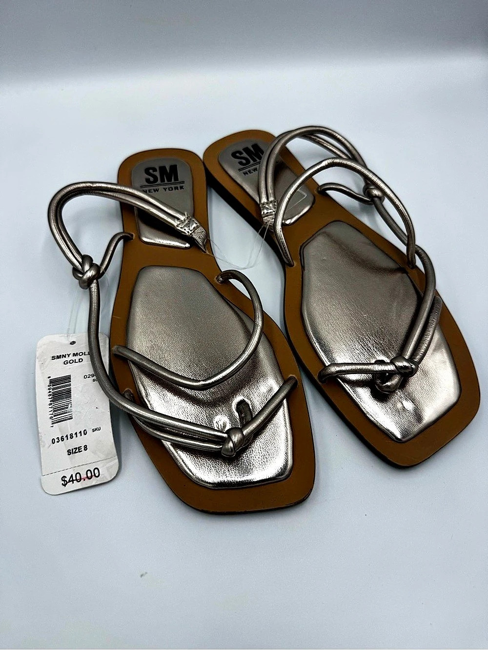 Steve Madden Strappy Sandals in Brown & Silver US 8 NWT